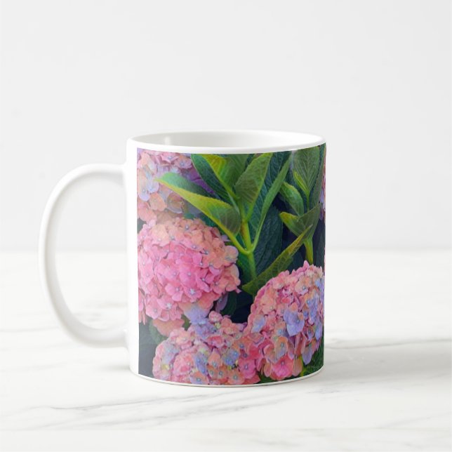 Caneca De Café Gratidão Hydrangea Mug (Esquerda)