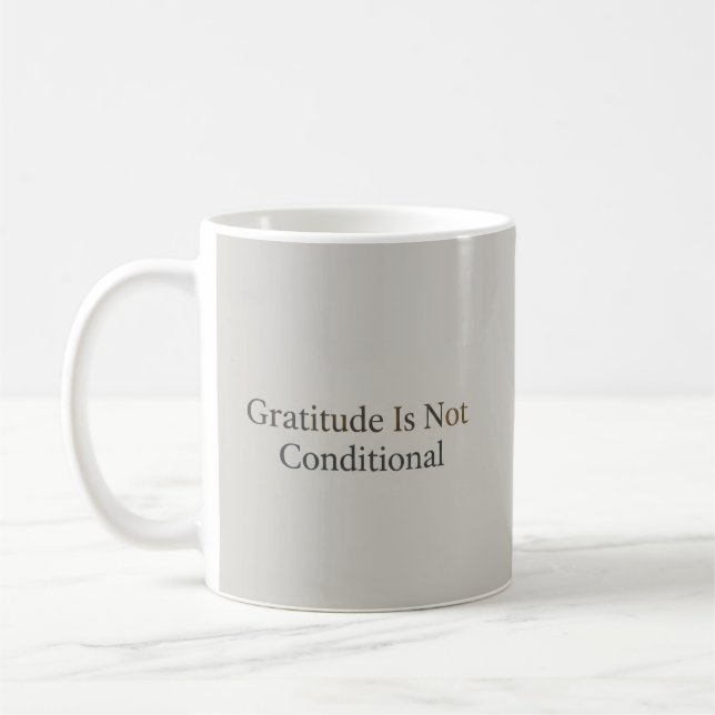 Caneca De Café Gratidão Permanece: Todo Ritmo da Vida Bebe (Esquerda)