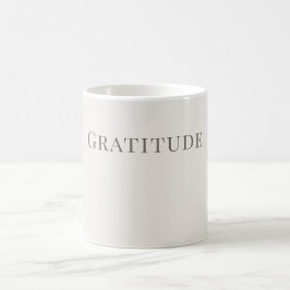 Caneca De Café Gratitude – Minimal Typography Design