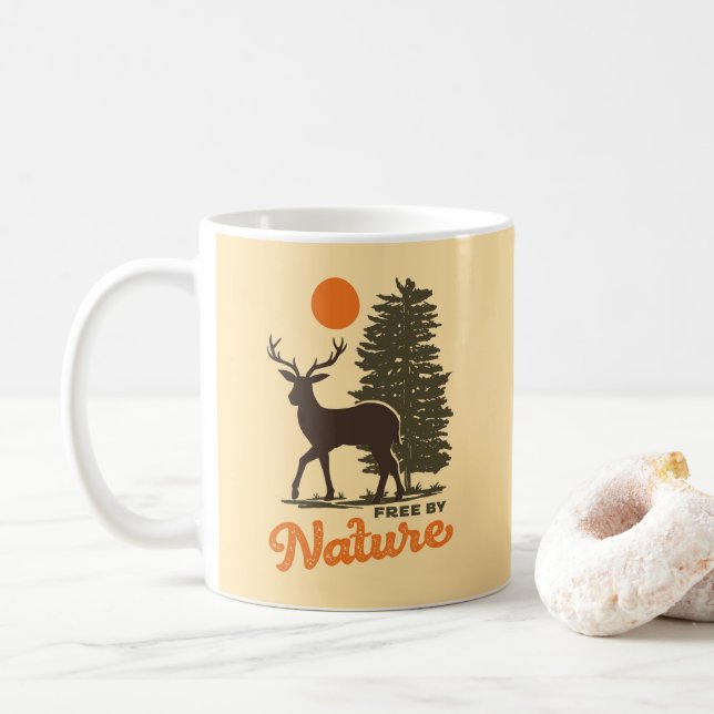 Caneca De Café Gratuito pela Natureza (Com Donut)