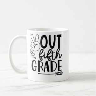 Caneca De Café Grau de 5 do Grau de Paz no Último Dia da Escola