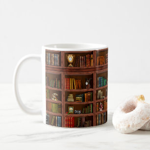 Caneca De Café Gravador Leitor de Livros Livrosos Sobrealimentado