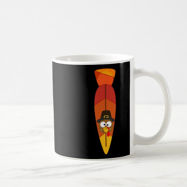 Caneca De Café Gravata do Dia de Ação de Graças com Peru para Jan (Direita)