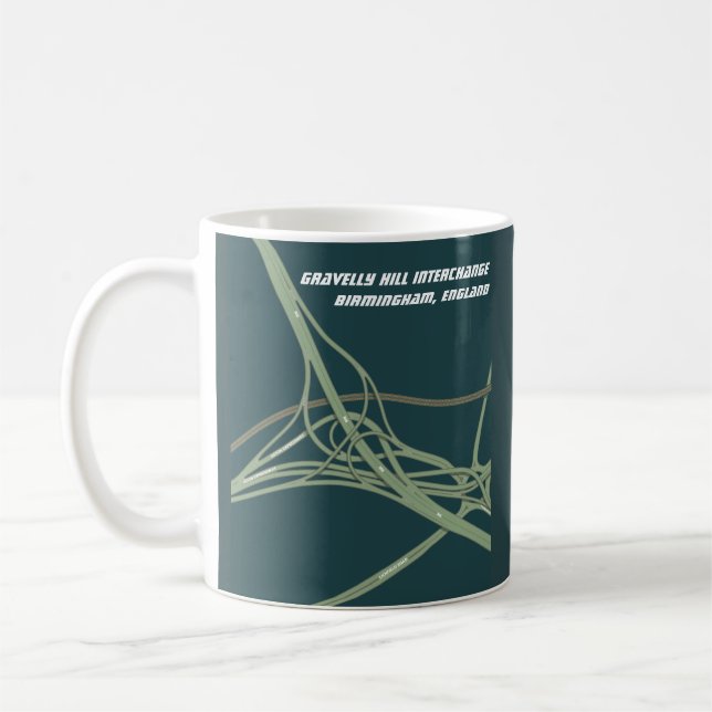 Caneca De Café Gravelly Hill Interchange, Birmingham, Inglaterra (Esquerda)