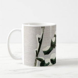 Caneca De Café Graves e Camellia na neve por Ando Hiroshige