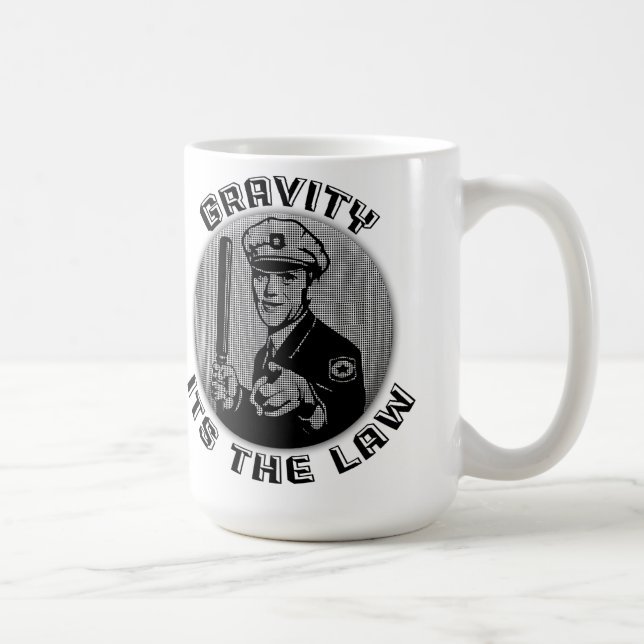 Caneca De Café Gravidade sua a lei (Direita)