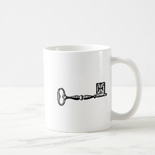Caneca De Café Gravura antiga da chave de esqueleto