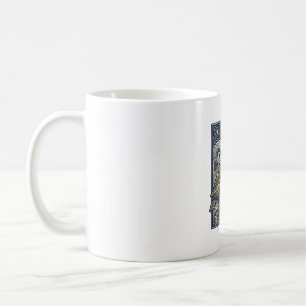 Caneca De Café Gravura Antiga Tartaruga Marinha Noite Estrelada