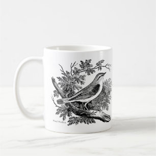 Caneca De Café Gravuras de aves - um Wood Warbler & Starling