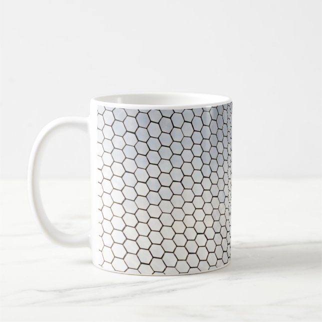 Caneca De Café Gray octagonal art (Esquerda)