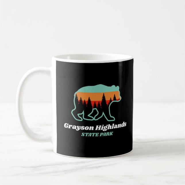 Caneca De Café Grayson Highlands State Park Virginia VA Bear (Esquerda)