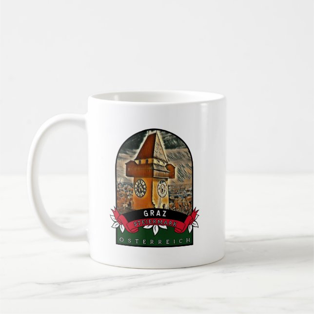 Caneca De Café Graz Steiermark  Österreich Souvenir  (Esquerda)