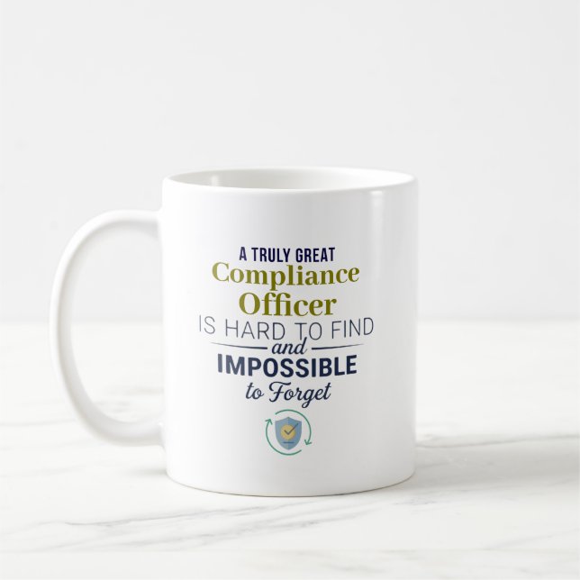 Caneca De Café Great Compliance Officer Personalized Name Gift (Esquerda)