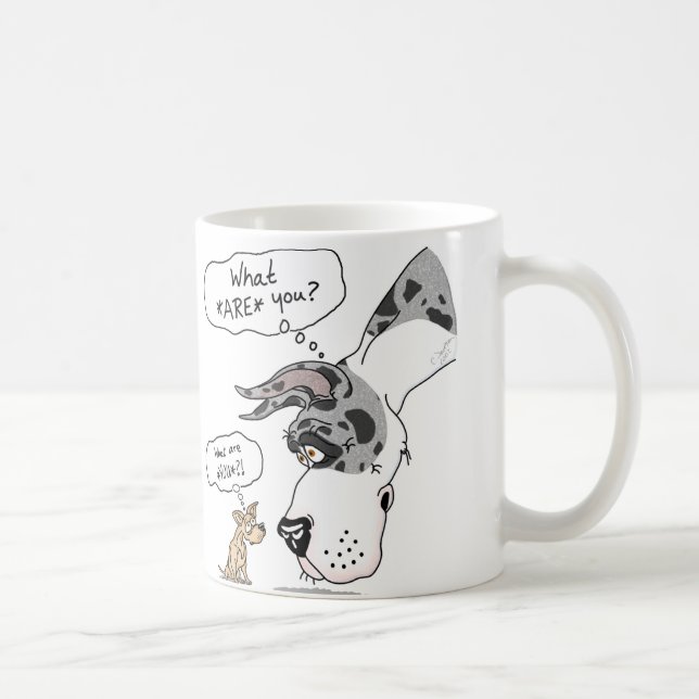 Caneca De Café Great Dane & Chihuahua MerleB (Direita)