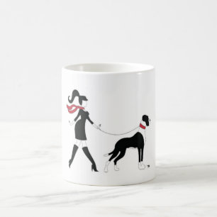 Caneca De Café Great dane e menina