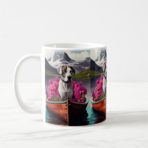 Caneca De Café Great Dane em uma Canoa: Uma Aventura Cênica