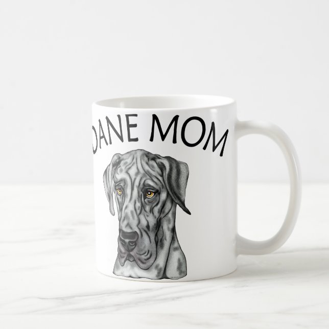 Caneca De Café Great Dane Mãe Merle UC (Direita)