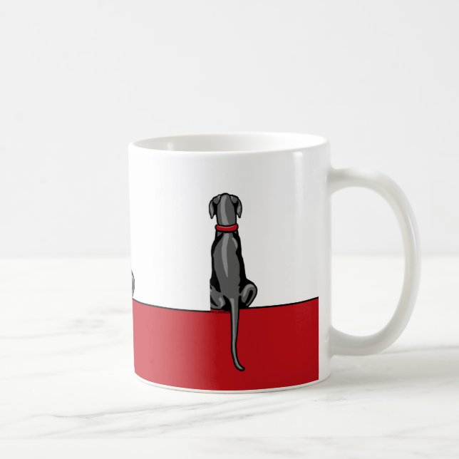 Caneca De Café Great Dane Sit Black UC (Direita)