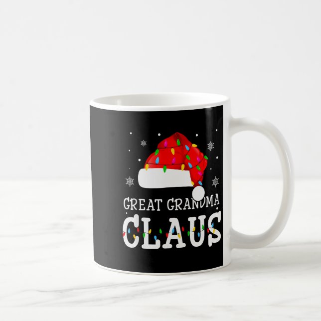 Caneca De Café Great Grandma Claus Cool Holiday Matching Pajamas  (Direita)