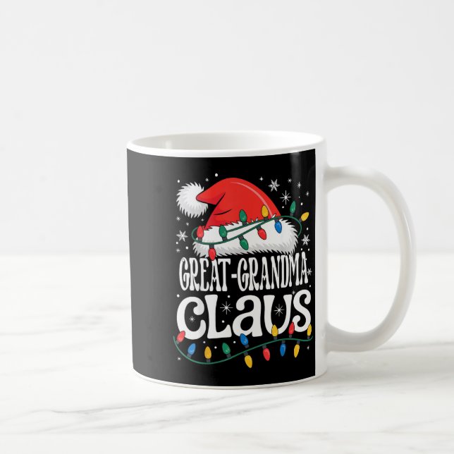Caneca De Café Great-grandma Claus Funny Xmas Christmas Grandma H (Direita)