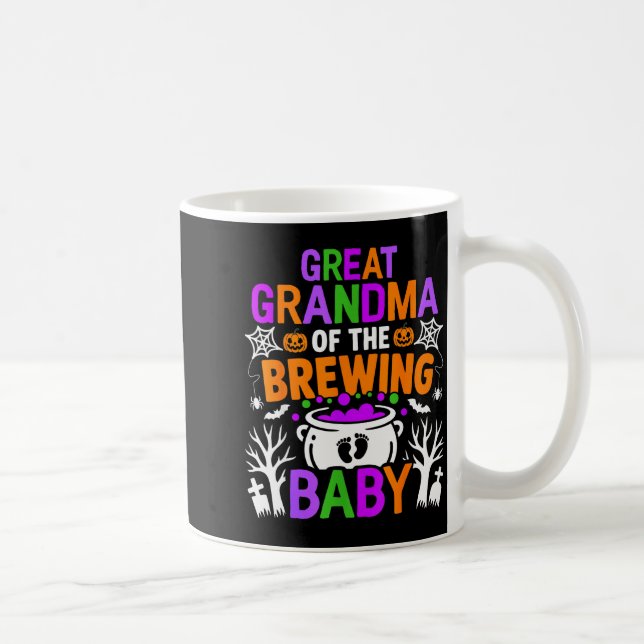 Caneca De Café Great Grandma Of The Brewing Baby Halloween Costum (Direita)