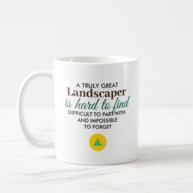 Caneca De Café Great Landscaper Personalized Name Gift (Esquerda)
