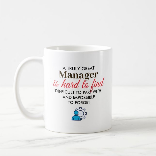 Caneca De Café Great Manager Personalized Name Gift (Esquerda)