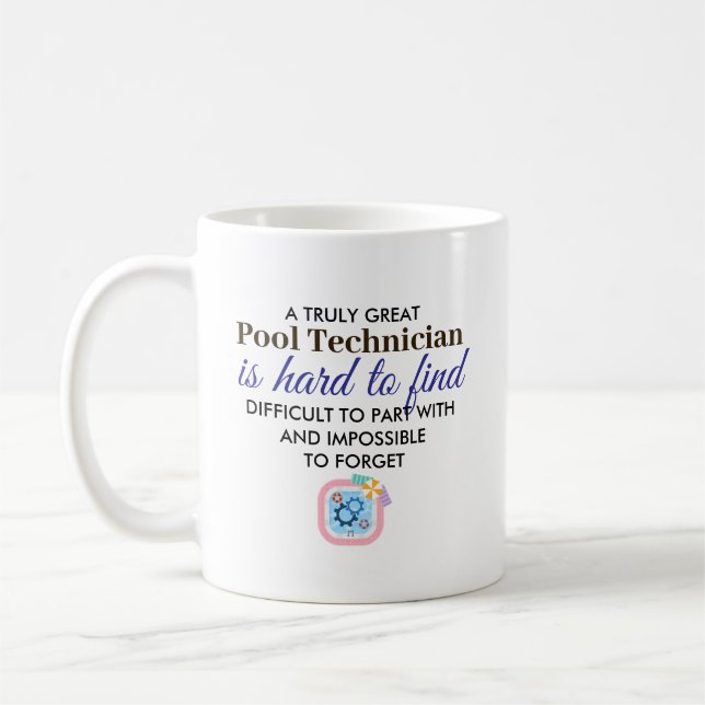 Caneca De Café Great Pool Technician Personalized Name Gift (Esquerda)
