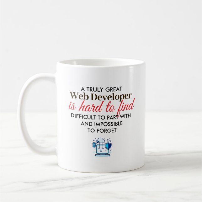 Caneca De Café Great Web Developer Personalized Name Gift (Esquerda)