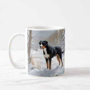 Caneca De Café Greater Swiss Mountain Deixe Nevar Natal