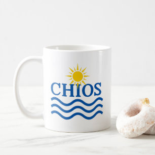 Caneca De Café GRÉCIA CHIOS, ondas Sun