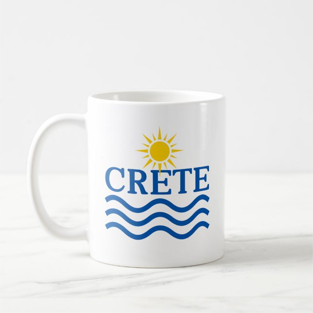 Caneca De Café GRÉCIA CRETE, ondas Sun (Esquerda)