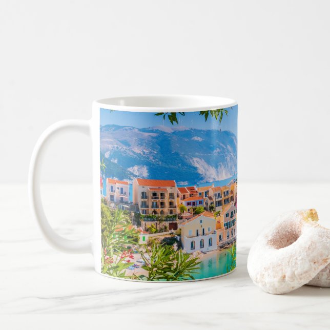 Caneca De Café Grécia de Kefalonia  (Com Donut)
