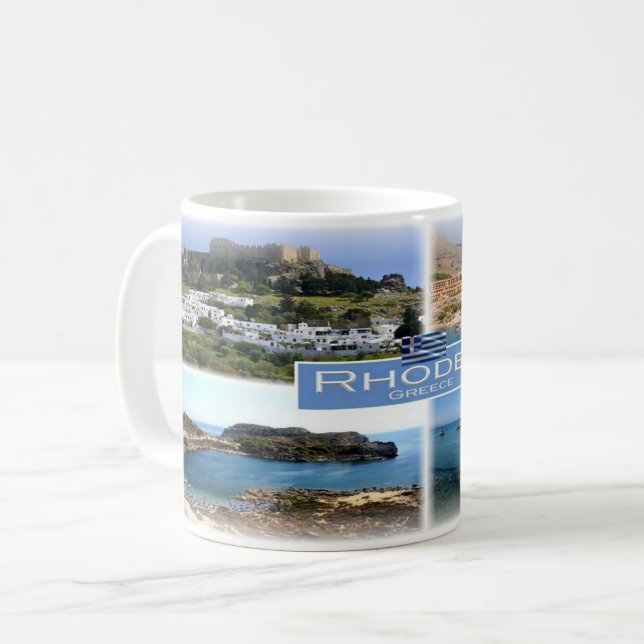Caneca De Café Grécia GR - Rodes - (Frente Esquerda)