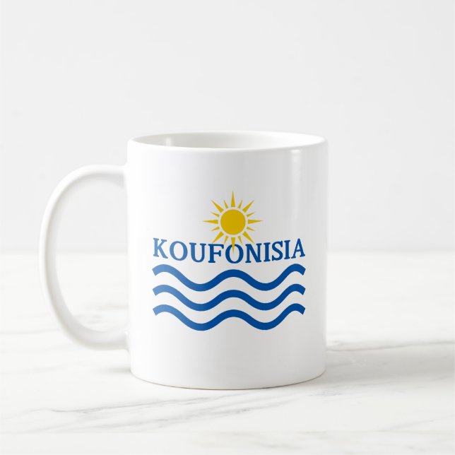 Caneca De Café Grécia KOUFONÍSIA, Ondas Sun (Esquerda)