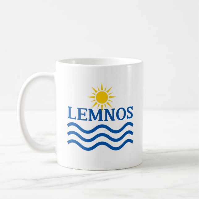 Caneca De Café Grécia LEMNOS, Ondas Sun (Esquerda)