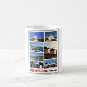 Caneca De Café Grécia - Mykonos - I Love -