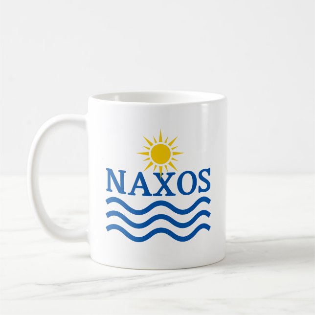 Caneca De Café GRÉCIA NAXOS,Ondas Sun (Esquerda)