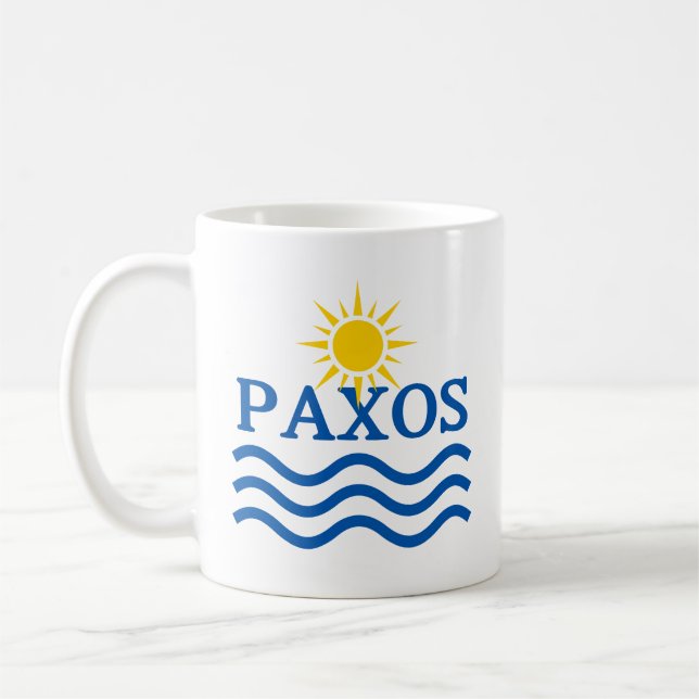 Caneca De Café GRÉCIA PAXOS, Ondas Sun (Esquerda)