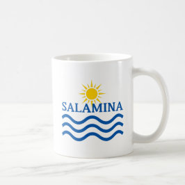Caneca De Café GRÉCIA SALAMINA, ondas Sun