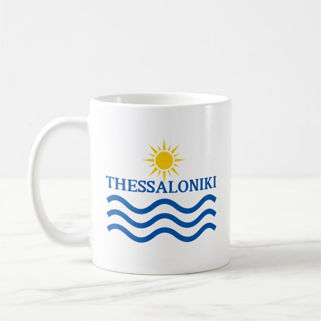 Caneca De Café GRÉCIA SALÓNICA, Ondas Sun (Esquerda)