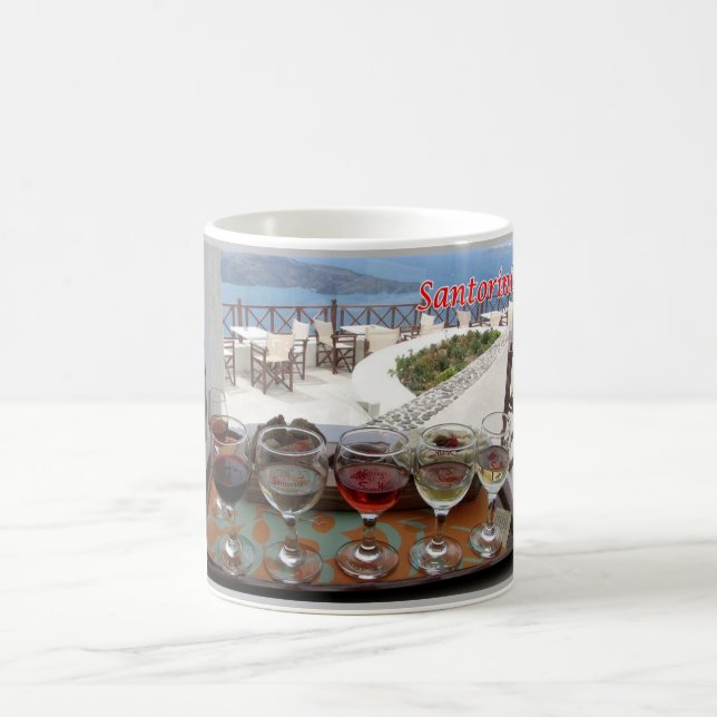 Caneca De Café Grécia - Santorini - Thera - Thira - Vinho - (Centro)