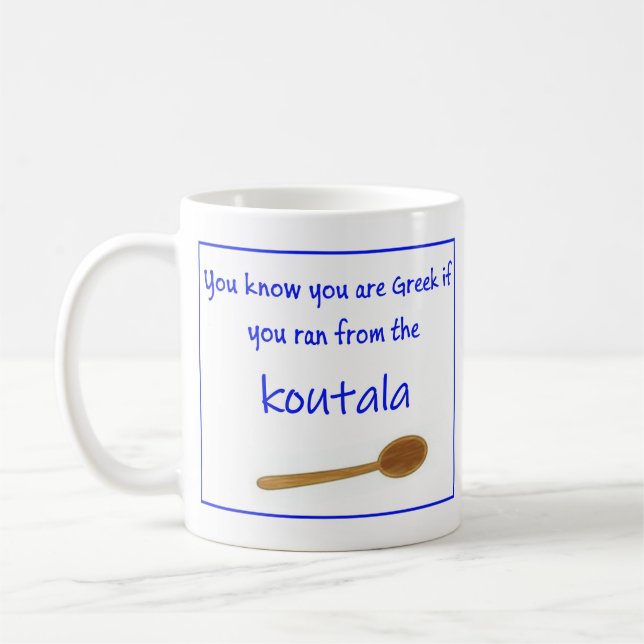 Caneca De Café Greek Saying on Ceramic Mug (Esquerda)