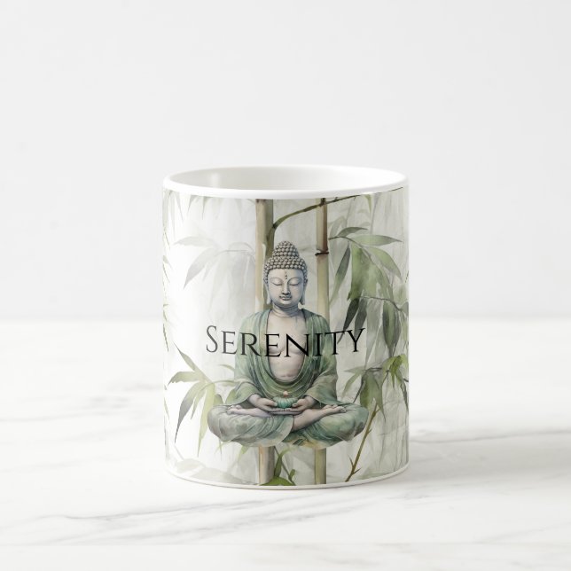 Caneca De Café Green Bamboo Serenity Buddha (Centro)