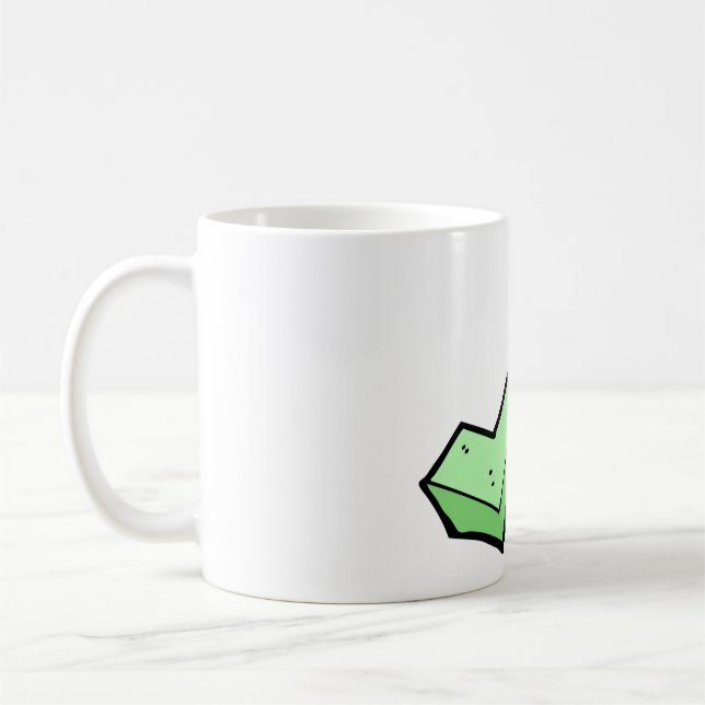 Caneca De Café Green Check Mark Tick Symbol (Esquerda)