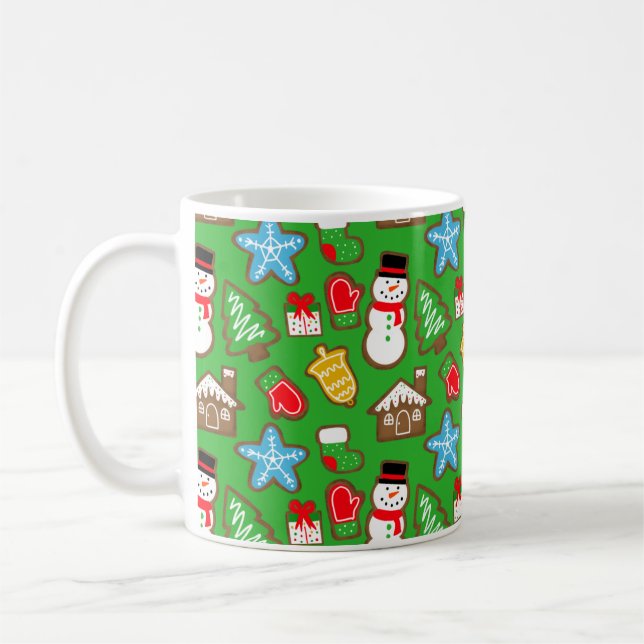 Caneca De Café Green Christmas Cookie Mug (Esquerda)