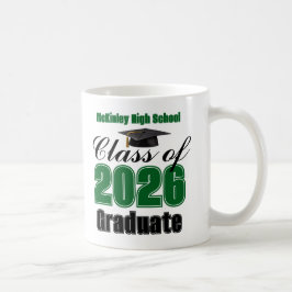 Caneca De Café Green Class of 2026 Graduation Keepsake