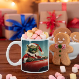 Caneca De Café Green Goblin #8 de Natal dirigindo um carro esport