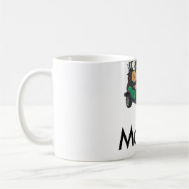 Caneca De Café Green golf car name man sports boy gifts letter 