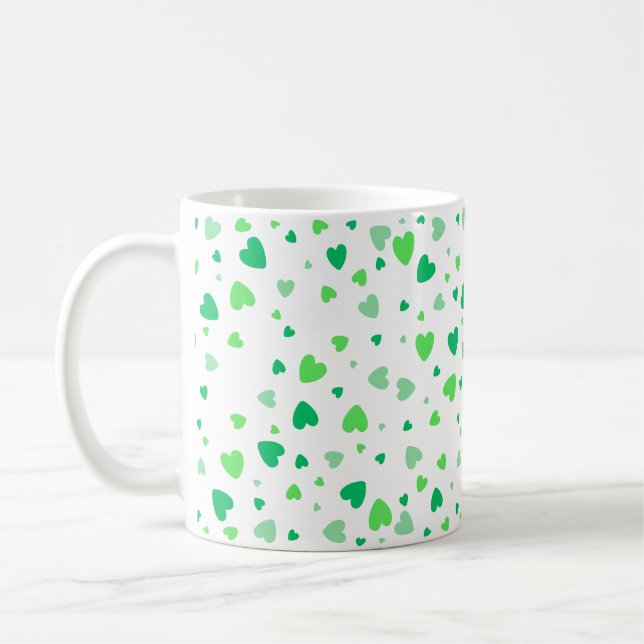 Caneca De Café Green Hearts (Esquerda)